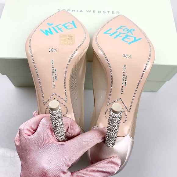 NIB Sophia Webster Jasmine Crystal Pumps Size 38.5 Wedding Party - Picture 12 of 16